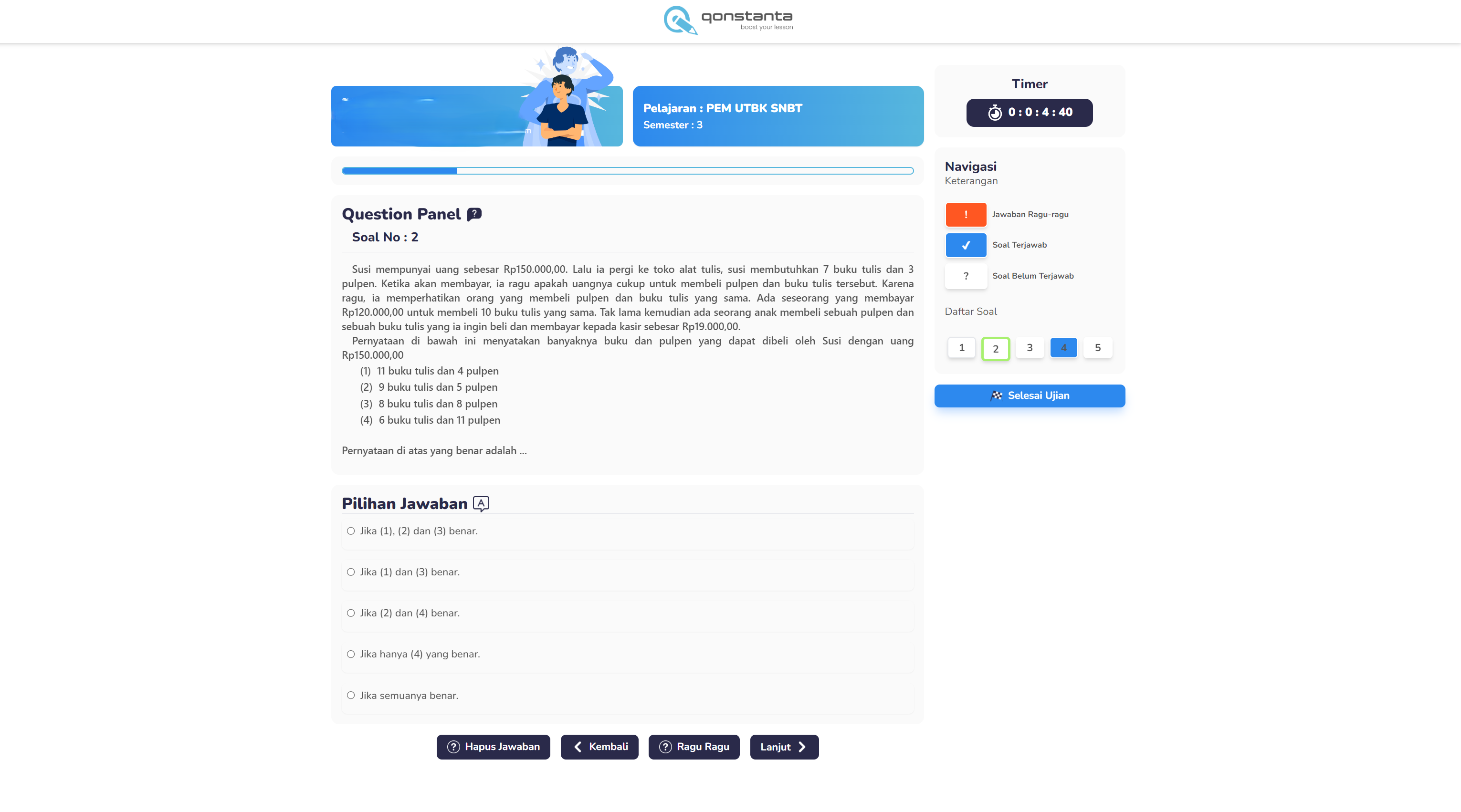 Laporan progress belajar LMS Qonstanta